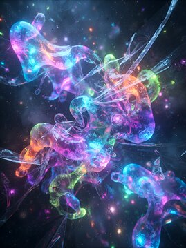 Abstract colorful slime shapes