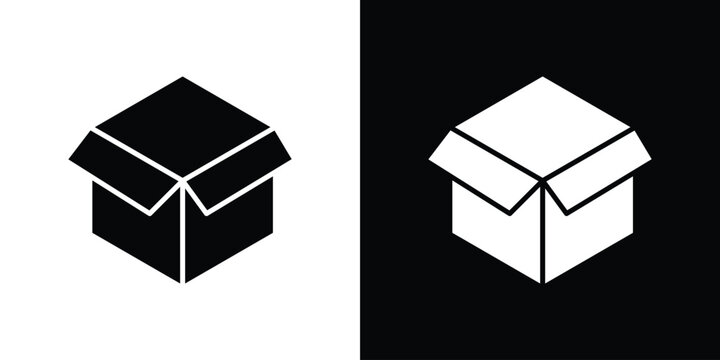 Box opened icon editable design collection. EPS10