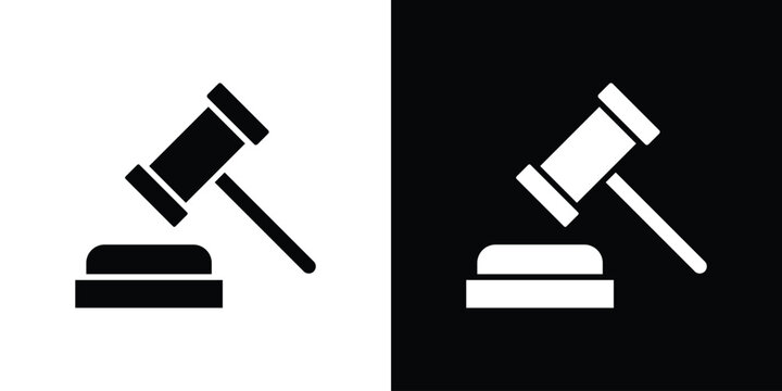 Gavel icon editable design collection. EPS10