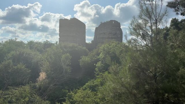 A view from the historic Yoros Castle in Beykoz, Istanbul, Turkey.