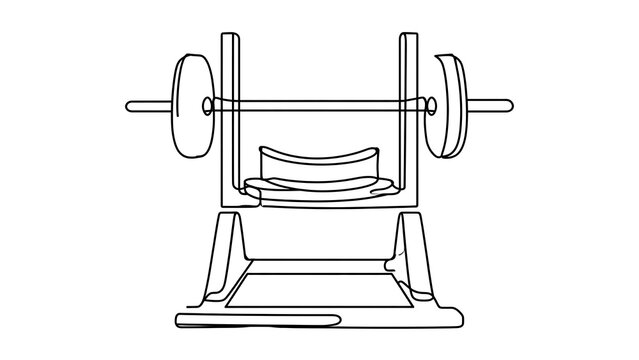 Barbell weightlifting equipment white background.