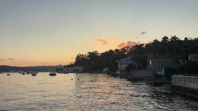 A coastal view from Beykoz, Istanbul, Turkey.