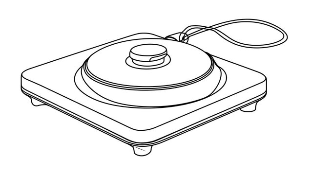Vintage turntable on white background.