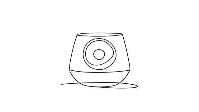 Minimalist speaker icon on white background.