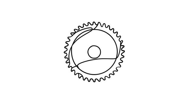 Black gear icon on white background.