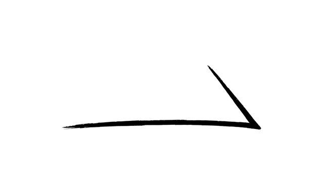 Simple black arrow on white background.