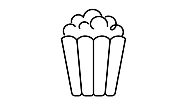 Popcorn bucket illustration on white background.