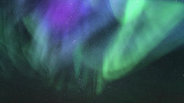 Galactic Splendor Aurora and Milky Way Galaxy Loop