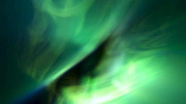 Glowing Green Flare Smoke Light VJ Loop Movie Animation Abstract Background