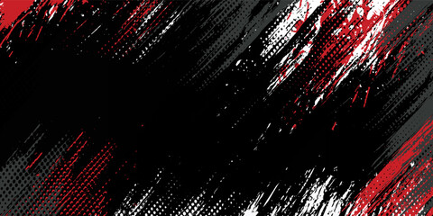 Gaming esport background striking stripes electric banner vector illustration design red black grunge brush wing comic pattern modern abstract concept livery stripes decal paint splash splatter.eps 10 © Samsul
