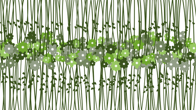 Green moss or algae texture on a natural surface isolated on transparent background, illustration