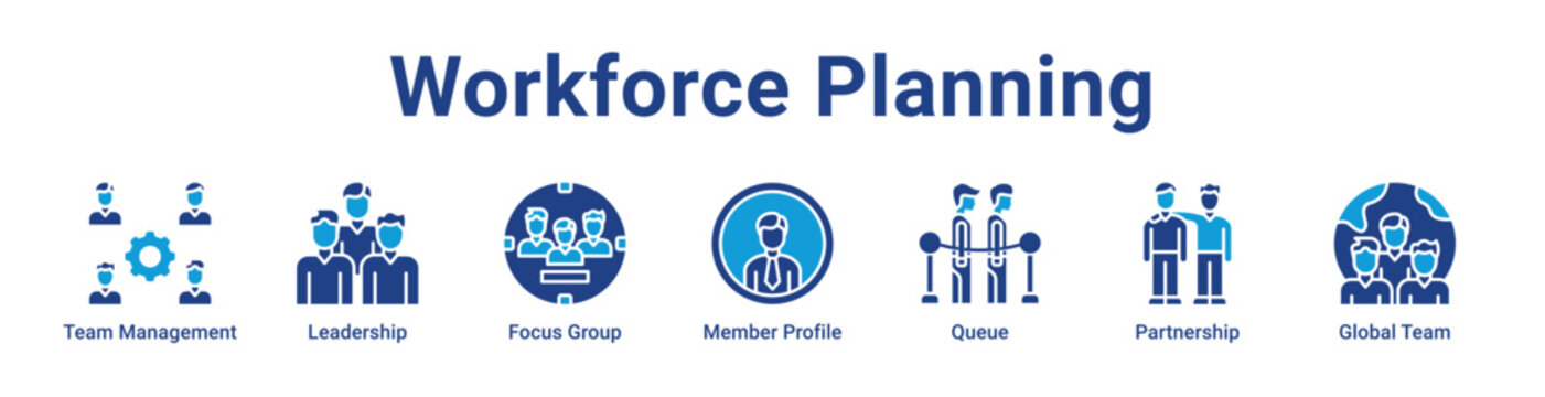 Workforce Planning Web Icon Banner and Collection