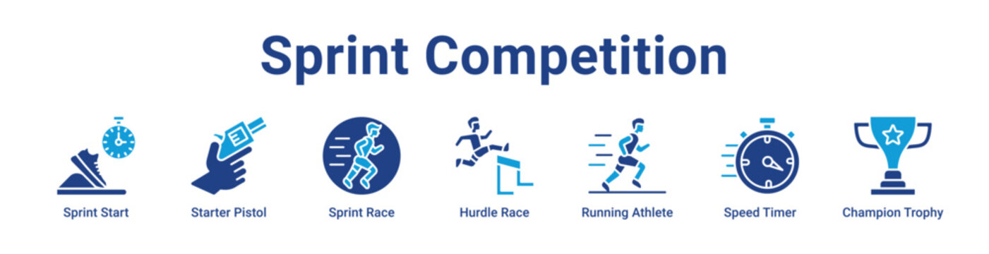 Sprint Competition Web Icon Banner and Collection