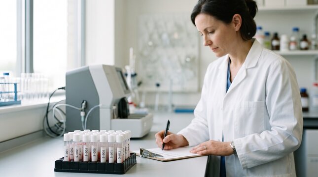 Scientist documents quality decision after sample automation