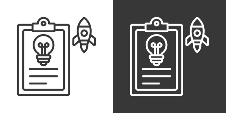 Mission Statement Icon Set Vector Collection Isolated In Black And White