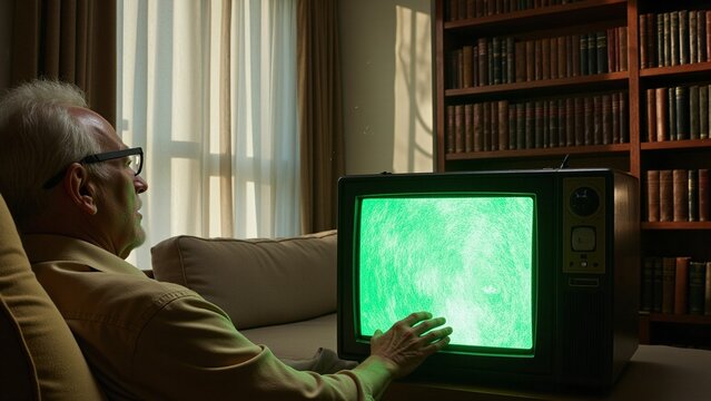 Vintage Television Green Screen