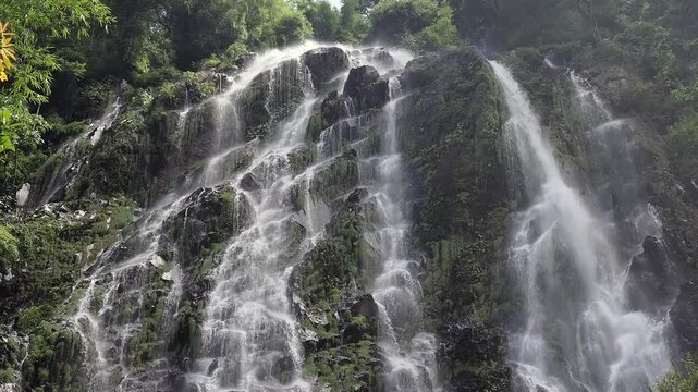 Sairung la-ong dao waterfall is acclaimed as one of the largest and most magnificent waterfalls hidden deep within the forests of the south, located in kapoe district, ranong province, thailand.