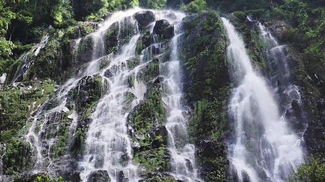 Sairung la-ong dao waterfall is acclaimed as one of the largest and most magnificent waterfalls hidden deep within the forests of the south, located in kapoe district, ranong province, thailand.