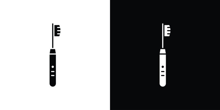 Electric toothbrush icon in black, best for Web Design