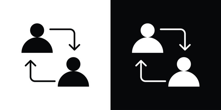 employee turnover icon in black, best for Web Design