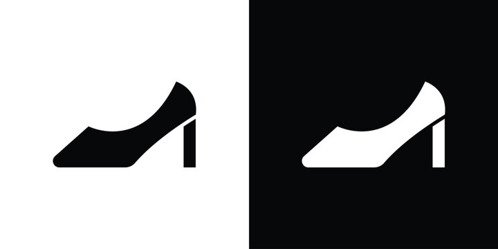 High heel shoes icon in black, best for Web Design