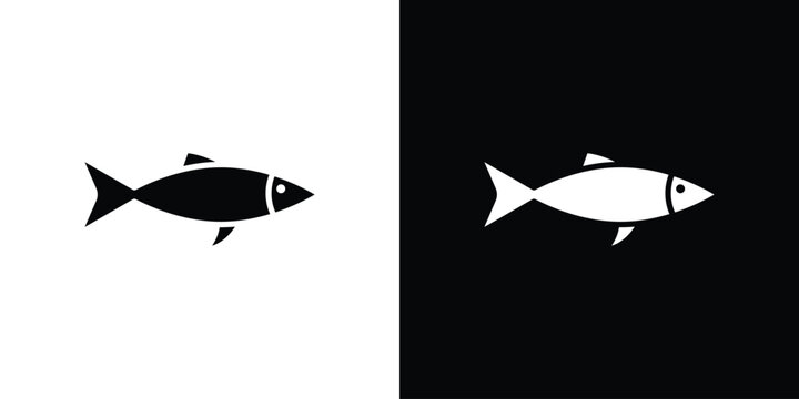 Sardine icon in black, best for Web Design