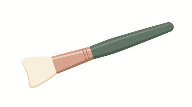 Silicone face mask brush accessory for smooth cosmetic and skin care application vector illustration