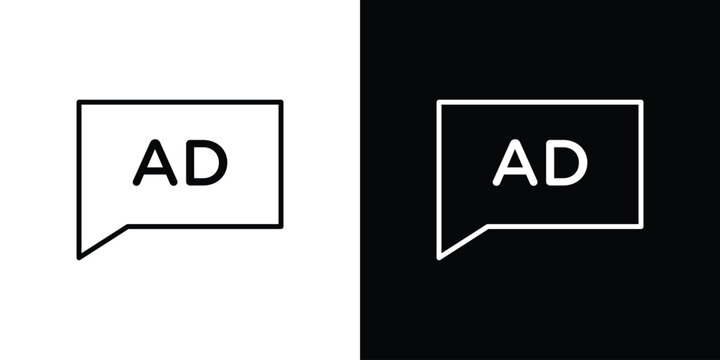 Ad icon minimal symbol collection