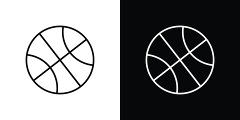 Basketball icon minimal symbol collection © ramsey