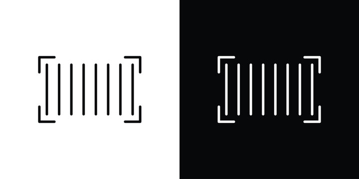 Barcode read icon minimal symbol collection