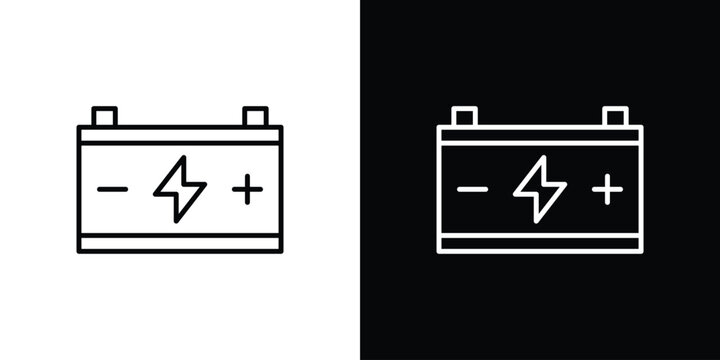 Car Battery icon minimal symbol collection