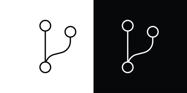 Code branch icon minimal symbol collection