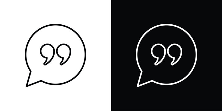 Comment quote icon minimal symbol collection