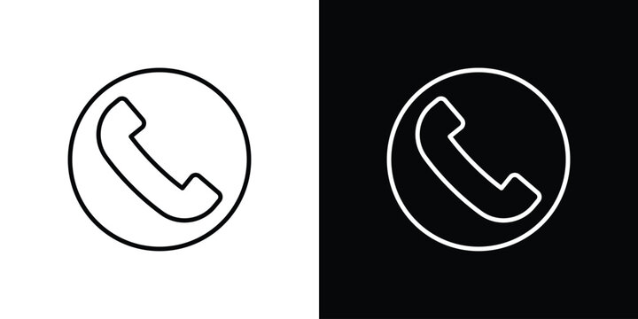 Phone call icon minimal symbol collection