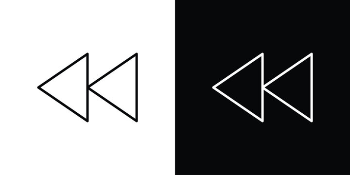 Rewind icon minimal symbol collection