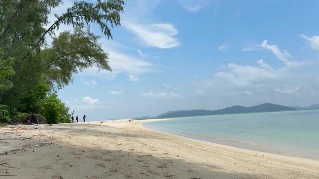 Beautiful scenery at Kotabaru Beach, South Kalimantan.