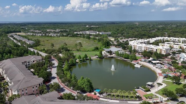 Center Lake Park at downtown Oviedo in Seminole County, Florida.