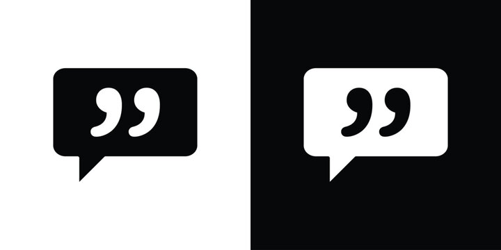 Comment quote icon outline pictogram series