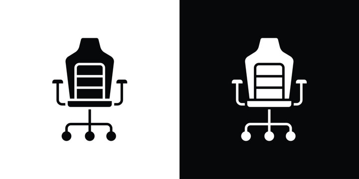 Gaming chair icon outline pictogram series