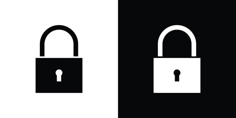 Lock icon outline pictogram series © Vince