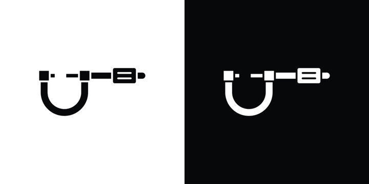 Micrometer icon outline pictogram series