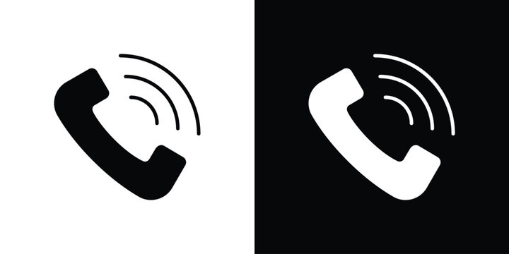 Phone call icon outline pictogram series