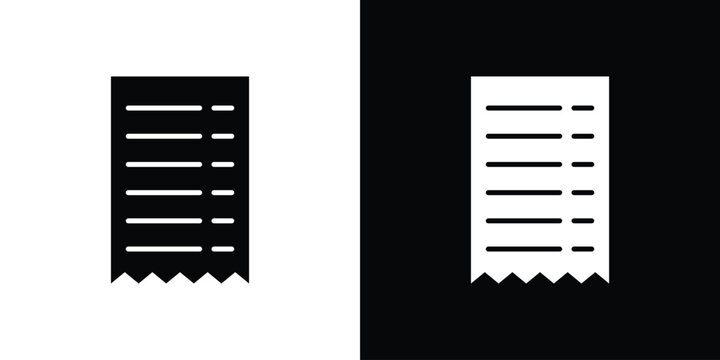 Receipt icon outline pictogram series