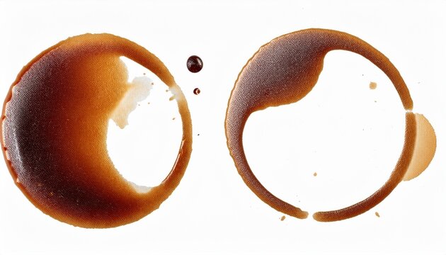 coffee stains isolated on a white background royalty high quality free stock backgrounimage of coffee and tea stains left by cup bottoms round coffee stain isolated cafe stain fleck drink beverage
