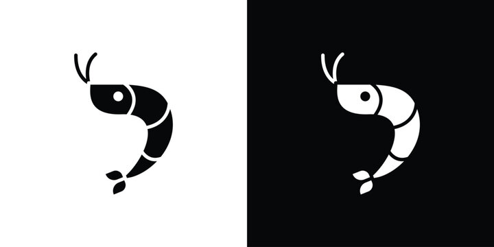 Shrimp icon outline pictogram series