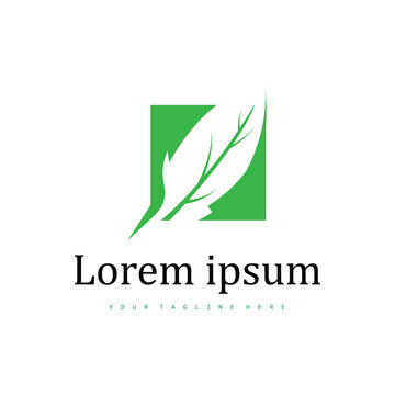 Natural leaf design, elegant, eco-friendly, natural leaf template