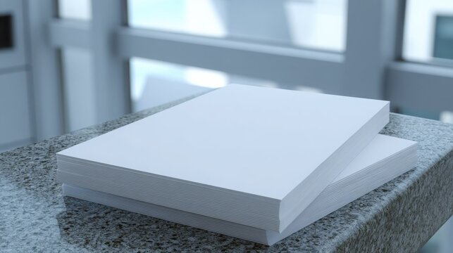 Stack of premium matte finish notepads with silver foil detail, isolated on transparent background