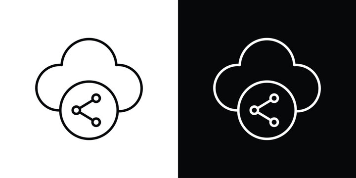 Cloud share icon collection for website