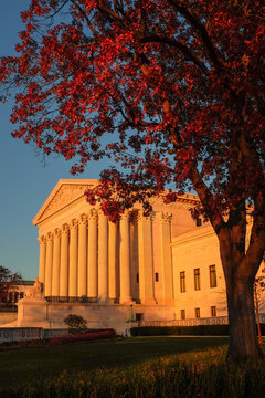 United States Supreme Court Building during autumn - Washington DC, United States