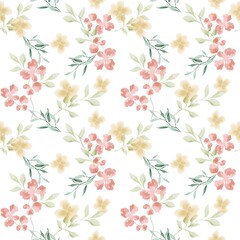 Obraz premium Cute ditsy floral seamless pattern, small flower ditsy print